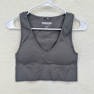 Forever 21 Gray Padded Sports Bra/Cropped Tank